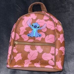 Stitch Kids Backpack - Pink and Brown